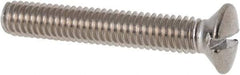 Value Collection - M4x0.70 Metric Coarse, 25mm OAL Slotted Drive Machine Screw - Oval Head, Grade 316 & A4 Stainless Steel, Uncoated, Without Washer - Apex Tool & Supply