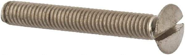 Value Collection - M4x0.70 Metric Coarse, 30mm OAL Slotted Drive Machine Screw - Oval Head, Grade 316 & A4 Stainless Steel, Uncoated, Without Washer - Apex Tool & Supply