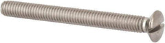 Value Collection - M4x0.70 Metric Coarse, 40mm OAL Slotted Drive Machine Screw - Oval Head, Grade 316 & A4 Stainless Steel, Uncoated, Without Washer - Apex Tool & Supply