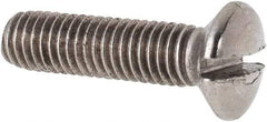 Value Collection - M5x0.80 Metric Coarse, 20mm OAL Slotted Drive Machine Screw - Oval Head, Grade 316 & A4 Stainless Steel, Uncoated, Without Washer - Apex Tool & Supply