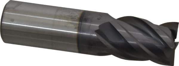 ProMax - 3/4", 1" LOC, 3/4" Shank Diam, 3" OAL, 4 Flute, Solid Carbide Square End Mill - Single End, AlTiN Finish, Spiral Flute, 40° Helix, Centercutting, Right Hand Cut, Right Hand Flute, Series 155 - Apex Tool & Supply