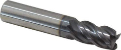 ProMax - 3/8", 4 Flute, Single End, Solid Carbide, 0.02" Corner Radius End Mill - 2" OAL, 40° Helix, Right Hand Flute, 5/8" LOC, Right Hand Cut - Apex Tool & Supply