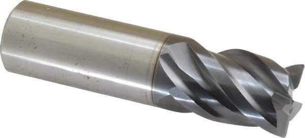 ProMax - 3/4", 4 Flute, Single End, Solid Carbide, 0.03" Corner Radius End Mill - 3" OAL, 40° Helix, Right Hand Flute, 1" LOC, Right Hand Cut - Apex Tool & Supply