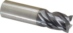 ProMax - 3/4", 4 Flute, Single End, Solid Carbide, 0.03" Corner Radius End Mill - 3" OAL, 40° Helix, Right Hand Flute, 1" LOC, Right Hand Cut - Apex Tool & Supply