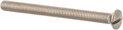 Value Collection - M5x0.80 Metric Coarse, 60mm OAL Slotted Drive Machine Screw - Oval Head, Grade 316 & A4 Stainless Steel, Uncoated, Without Washer - Apex Tool & Supply