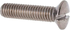 Value Collection - M6x1.00 Metric Coarse, 25mm OAL Slotted Drive Machine Screw - Oval Head, Grade 316 & A4 Stainless Steel, Uncoated, Without Washer - Apex Tool & Supply
