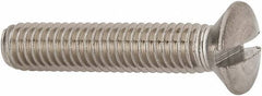 Value Collection - M6x1.00 Metric Coarse, 30mm OAL Slotted Drive Machine Screw - Oval Head, Grade 316 & A4 Stainless Steel, Uncoated, Without Washer - Apex Tool & Supply