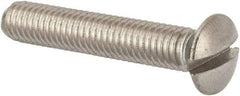 Value Collection - M6x1.00 Metric Coarse, 35mm OAL Slotted Drive Machine Screw - Oval Head, Grade 316 & A4 Stainless Steel, Uncoated, Without Washer - Apex Tool & Supply