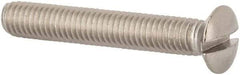 Value Collection - M6x1.00 Metric Coarse, 40mm OAL Slotted Drive Machine Screw - Oval Head, Grade 316 & A4 Stainless Steel, Uncoated, Without Washer - Apex Tool & Supply