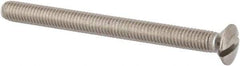 Value Collection - M6x1.00 Metric Coarse, 70mm OAL Slotted Drive Machine Screw - Oval Head, Grade 316 & A4 Stainless Steel, Uncoated, Without Washer - Apex Tool & Supply
