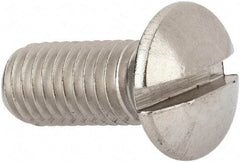 Value Collection - M8x1.25 Metric Coarse, 20mm OAL Slotted Drive Machine Screw - Oval Head, Grade 316 & A4 Stainless Steel, Uncoated, Without Washer - Apex Tool & Supply