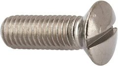 Value Collection - M8x1.25 Metric Coarse, 25mm OAL Slotted Drive Machine Screw - Oval Head, Grade 316 & A4 Stainless Steel, Uncoated, Without Washer - Apex Tool & Supply