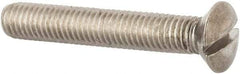 Value Collection - M8x1.25 Metric Coarse, 50mm OAL Slotted Drive Machine Screw - Oval Head, Grade 316 & A4 Stainless Steel, Uncoated, Without Washer - Apex Tool & Supply