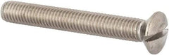 Value Collection - M8x1.25 Metric Coarse, 60mm OAL Slotted Drive Machine Screw - Oval Head, Grade 316 & A4 Stainless Steel, Uncoated, Without Washer - Apex Tool & Supply