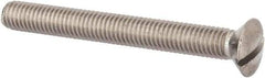 Value Collection - M8x1.25 Metric Coarse, 70mm OAL Slotted Drive Machine Screw - Oval Head, Grade 316 & A4 Stainless Steel, Uncoated, Without Washer - Apex Tool & Supply