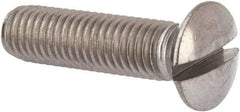 Value Collection - M10x1.50 Metric Coarse, 40mm OAL Slotted Drive Machine Screw - Oval Head, Grade 316 & A4 Stainless Steel, Uncoated, Without Washer - Apex Tool & Supply