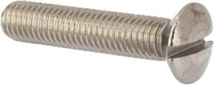 Value Collection - M10x1.50 Metric Coarse, 50mm OAL Slotted Drive Machine Screw - Oval Head, Grade 316 & A4 Stainless Steel, Uncoated, Without Washer - Apex Tool & Supply