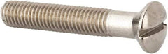 Value Collection - M10x1.50 Metric Coarse, 60mm OAL Slotted Drive Machine Screw - Oval Head, Grade 316 & A4 Stainless Steel, Uncoated, Without Washer - Apex Tool & Supply