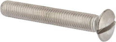 Value Collection - M10x1.50 Metric Coarse, 70mm OAL Slotted Drive Machine Screw - Oval Head, Grade 316 & A4 Stainless Steel, Uncoated, Without Washer - Apex Tool & Supply