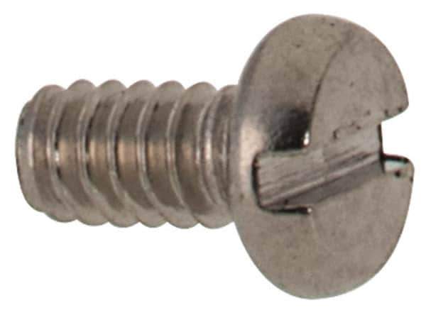 Value Collection - M1.6x0.35 Metric Coarse, 3mm Length Under Head Slotted Drive Machine Screw - Fillister Head, Grade 316 & A4 Stainless Steel, Uncoated, Without Washer - Apex Tool & Supply