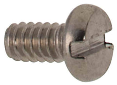 Value Collection - M1.6x0.35 Metric Coarse, 3mm Length Under Head Slotted Drive Machine Screw - Fillister Head, Grade 316 & A4 Stainless Steel, Uncoated, Without Washer - Apex Tool & Supply