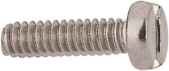 Value Collection - M1.6x0.35 Metric Coarse, 6mm Length Under Head Slotted Drive Machine Screw - Fillister Head, Grade 316 & A4 Stainless Steel, Uncoated, Without Washer - Apex Tool & Supply