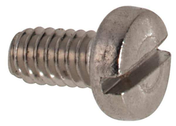 Value Collection - M2x0.40 Metric Coarse, 4mm Length Under Head Slotted Drive Machine Screw - Fillister Head, Grade 316 & A4 Stainless Steel, Uncoated, Without Washer - Apex Tool & Supply
