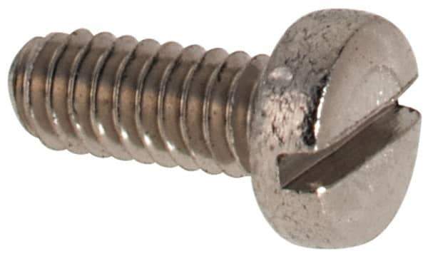 Value Collection - M2x0.40 Metric Coarse, 5mm Length Under Head Slotted Drive Machine Screw - Fillister Head, Grade 316 & A4 Stainless Steel, Uncoated, Without Washer - Apex Tool & Supply