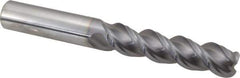 Niagara Cutter - 1/2", 3 Flute, Single End, Solid Carbide, 1/8" Corner Radius End Mill - 4" OAL, 45° Helix, Right Hand Flute, 2" LOC, Right Hand Cut - Apex Tool & Supply