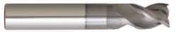 Niagara Cutter - 1", 3 Flute, Single End, Solid Carbide, 0.04" Corner Radius End Mill - 4" OAL, 40° Helix, Right Hand Flute, 1-1/4" LOC, Right Hand Cut, 1-5/8" Extended Reach - Apex Tool & Supply
