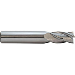 Square End Mill: 0.0079'' Dia, 0.0236'' LOC, 1-1/2'' OAL, 4 Flutes, Solid Carbide Single End, Uncoated, Spiral Flute, Centercutting, RH Cut, RH Flute, Series 111