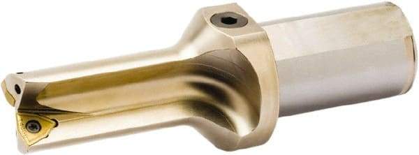 Seco - 34mm Max Drill Depth, 2xD, 17mm Diam, Indexable Insert Drill - 2 Inserts, 25mm Shank Diam, Straight Shank - Apex Tool & Supply
