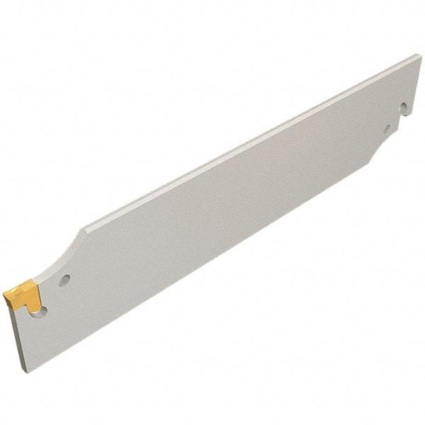Iscar - 3/4" Blade Height, 2.5mm Blade Width, 86mm OAL, Neutral Cut, Single End Indexable Cut-Off Blade - TGFH Blade, Tang-Grip Series - Apex Tool & Supply