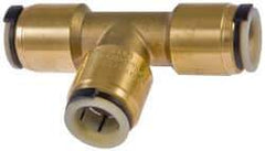 Watts - 1" Outside Diam, Lead Free Brass Push-to-Connect Tube Union Tee - 250 Max psi, Tube to Tube Connection, EPDM O-Ring, Lead-Free - Apex Tool & Supply