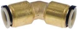 Watts - 3/4" Outside Diam, Lead Free Brass Push-to-Connect Tube 45° Union Elbow - 250 Max psi, Tube to Tube Connection, EPDM O-Ring, Lead-Free - Apex Tool & Supply