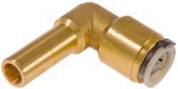 Watts - 3/4" Outside Diam, Lead Free Brass Push-to-Connect Tube Stem Elbow - 250 Max psi, Push-Fit Connection, EPDM O-Ring, Lead-Free - Apex Tool & Supply