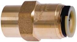 Watts - 1/2" Outside Diam, Lead Free Brass Push-to-Connect Tube Female Connector - 250 Max psi, Push-Fit Connection, EPDM O-Ring, Lead-Free - Apex Tool & Supply