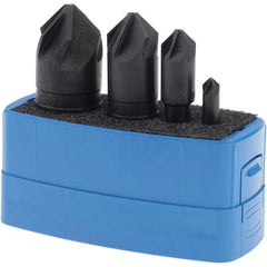 M.A. Ford - 4 Piece, 1/4 to 1" Head Diam, 90° Included Angle, Single End Countersink Set - Apex Tool & Supply