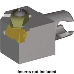 Kennametal - Insert Style NG 2L, 25mm Head Length, Right Hand Cut, External Modular Threading Cutting Unit Head - System Size KM20, 17mm Center to Cutting Edge, Series Top Notch - Apex Tool & Supply