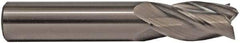 M.A. Ford - 5/8", 1-1/4" LOC, 5/8" Shank Diam, 3-1/2" OAL, 4 Flute, Solid Carbide Square End Mill - Single End, TiN Finish, Spiral Flute, 30° Helix, Centercutting, Right Hand Cut, Right Hand Flute - Apex Tool & Supply