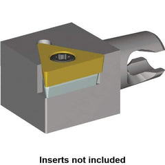 Kennametal - Right Hand Cut, Size KM12, TC.. Insert Compatiblity, Modular Turning & Profiling Cutting Unit Head - 8mm Ctr to Cutting Edge, 20mm Head Length, Series KM Micro - Apex Tool & Supply