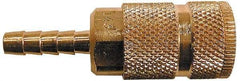 Coilhose Pneumatics - Hose Barb Industrial Pneumatic Hose Coupler - Brass, 3/8" Body Diam, 3/8" Hose ID - Apex Tool & Supply