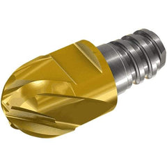 Iscar - MM EB Grade IC908 Carbide Ball Nose Milling Tip Insert - TiAlN Finish, 4 Flutes, 10mm Cutting Diam, 7mm Depth of Cut, 13mm Extension, 0.1961" Cnr Rad, 30° Helix - Apex Tool & Supply