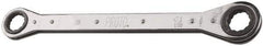 Proto - 1" x 1-1/16" 12 Point Reversible Ratcheting Box Wrench - Double End, 2-1/4" Head Diam x 1/2" Head Thickness, 15" OAL, Steel, Polished Finish - Apex Tool & Supply