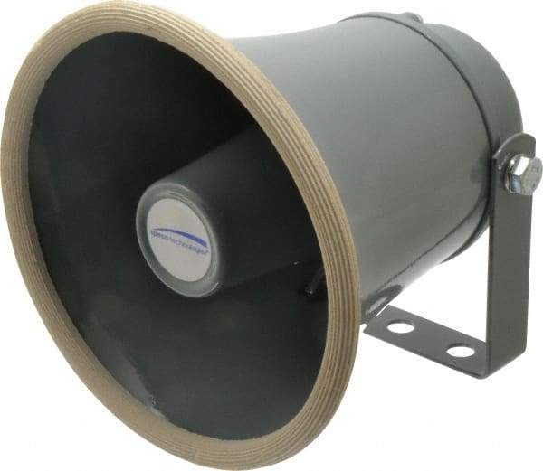 Speco - 15 Max Watt, 6 Inch Diameter, Round Aluminum Standard Horn and Speaker - Weather and Waterproof, 6 Inch Deep - Apex Tool & Supply