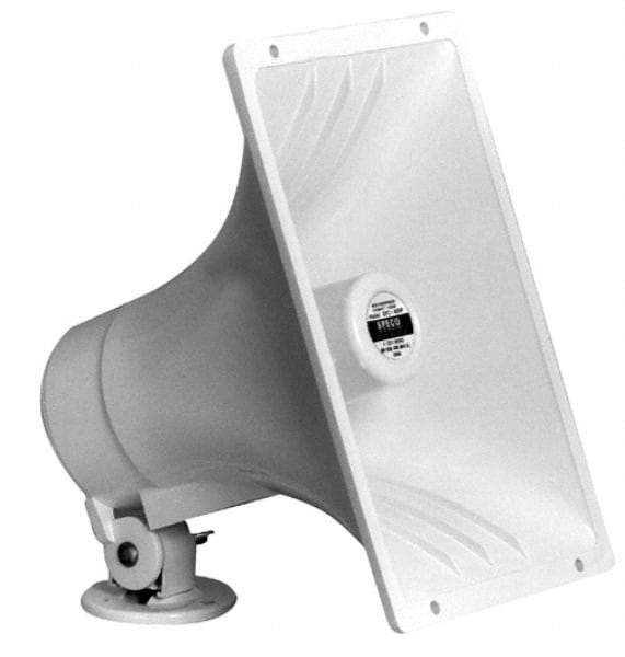 Speco - 40 Max Watt, Rectangular Plastic Standard Horn and Speaker - Weather and Waterproof, 9 Inch Deep - Apex Tool & Supply