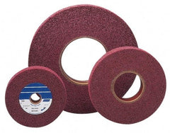 Norton - 8" Diam, 2" Face Width, 3" Center Hole, Medium Grade, Aluminum Oxide Deburring Wheel - Convolute, Medium Density 6 Grade, 4,500 RPM - Apex Tool & Supply