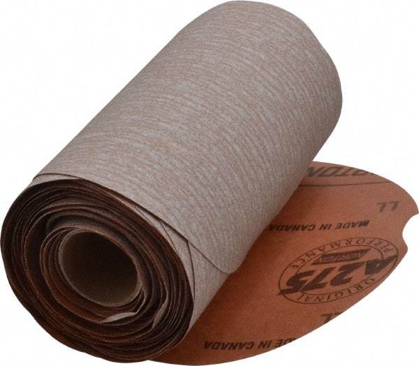 Norton - 5" Diam, 320 Grit Aluminum Oxide Adhesive PSA Disc - Very Fine Grade, Natural, B Weighted Backing, Flexible - Apex Tool & Supply