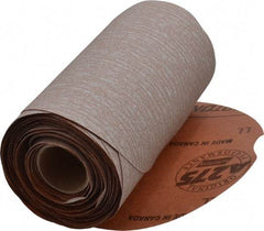 Norton - 5" Diam, 320 Grit Aluminum Oxide Adhesive PSA Disc - Very Fine Grade, Natural, B Weighted Backing, Flexible - Apex Tool & Supply
