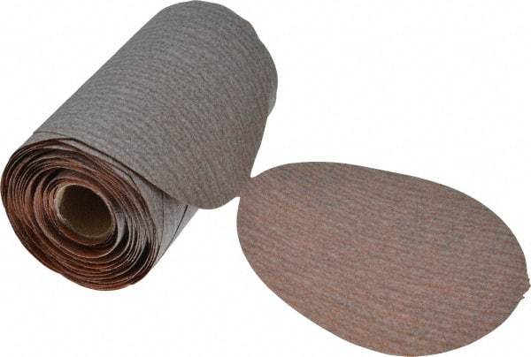 Norton - 5" Diam, 180 Grit Aluminum Oxide Adhesive PSA Disc - Fine Grade, Natural, B Weighted Backing, Flexible - Apex Tool & Supply